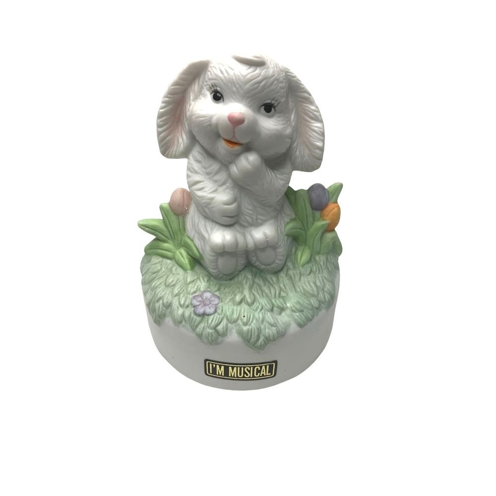 JC Penneys Vintage Bunny Rabbit Musical Figure